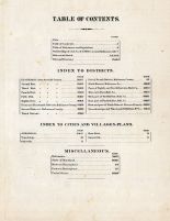 Table of Contents, Baltimore and Anne Arundel County 1878